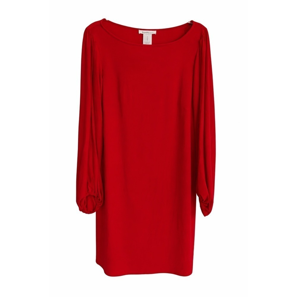 Laundry by Design Red Shift Dress | Size Medium | Elegant Sleeve Detail